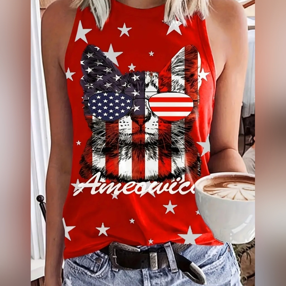 Ameowica patriotic kitty tank